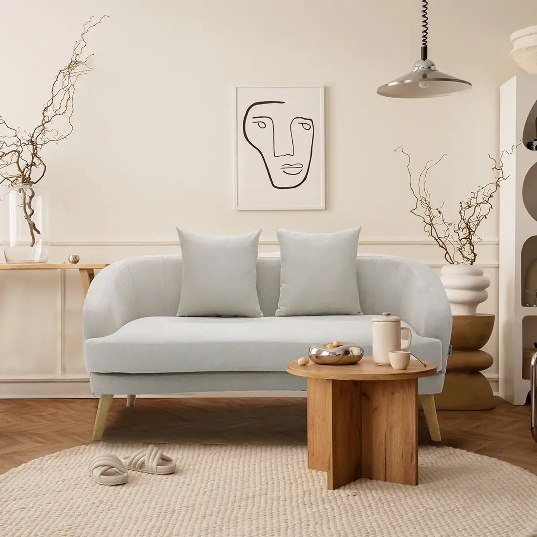 โซฟา 3 ที่นั่ง รุ่น Junie สีครีม