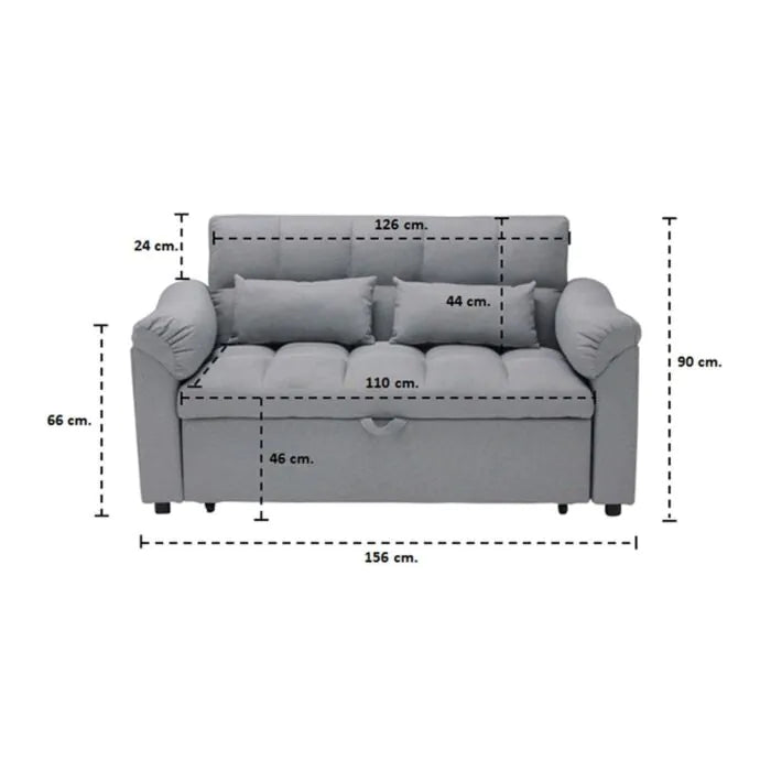 โซฟาเบด รุ่น Flero สีเทา