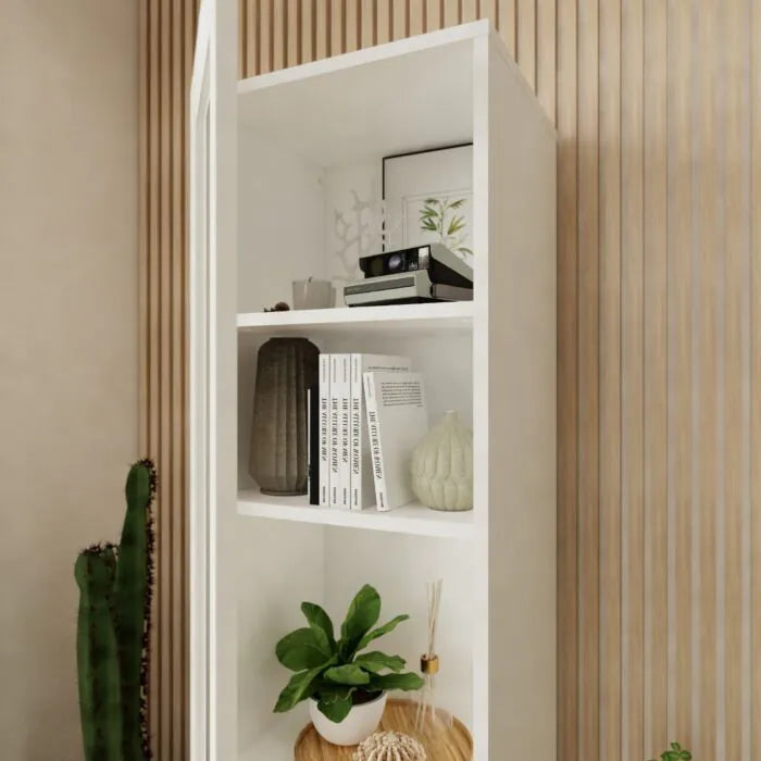 ตู้สูงบานเปิดซ้าย รุ่น JOBIO ขนาด 40 cm. สีขาว